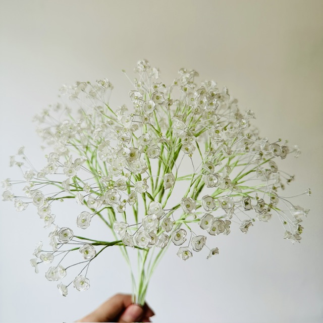 ディップアート　ディップフラワー　かすみ草
